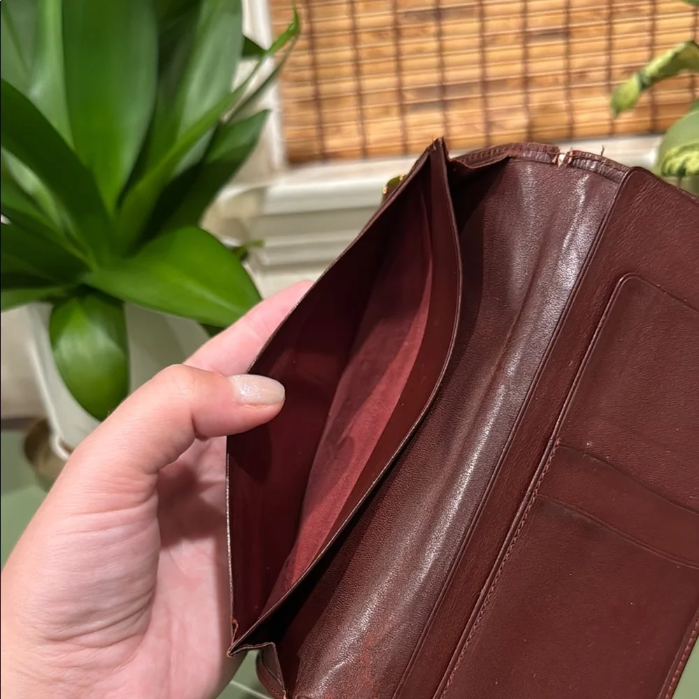 Cartier Leather Wallet with Gold Accents